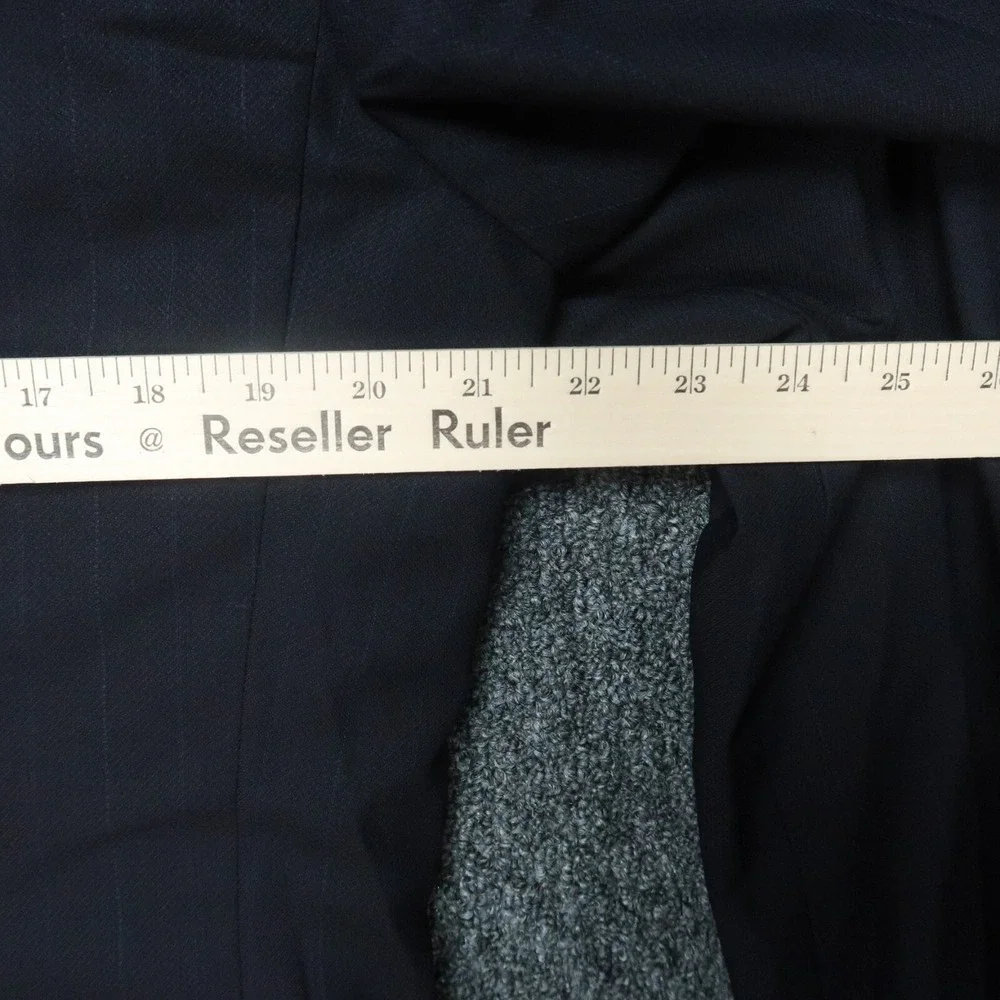 Hickey Freeman Suit Jacket‎ Mens 40R Blue Wool Striped Sport Coat Union Made VTG